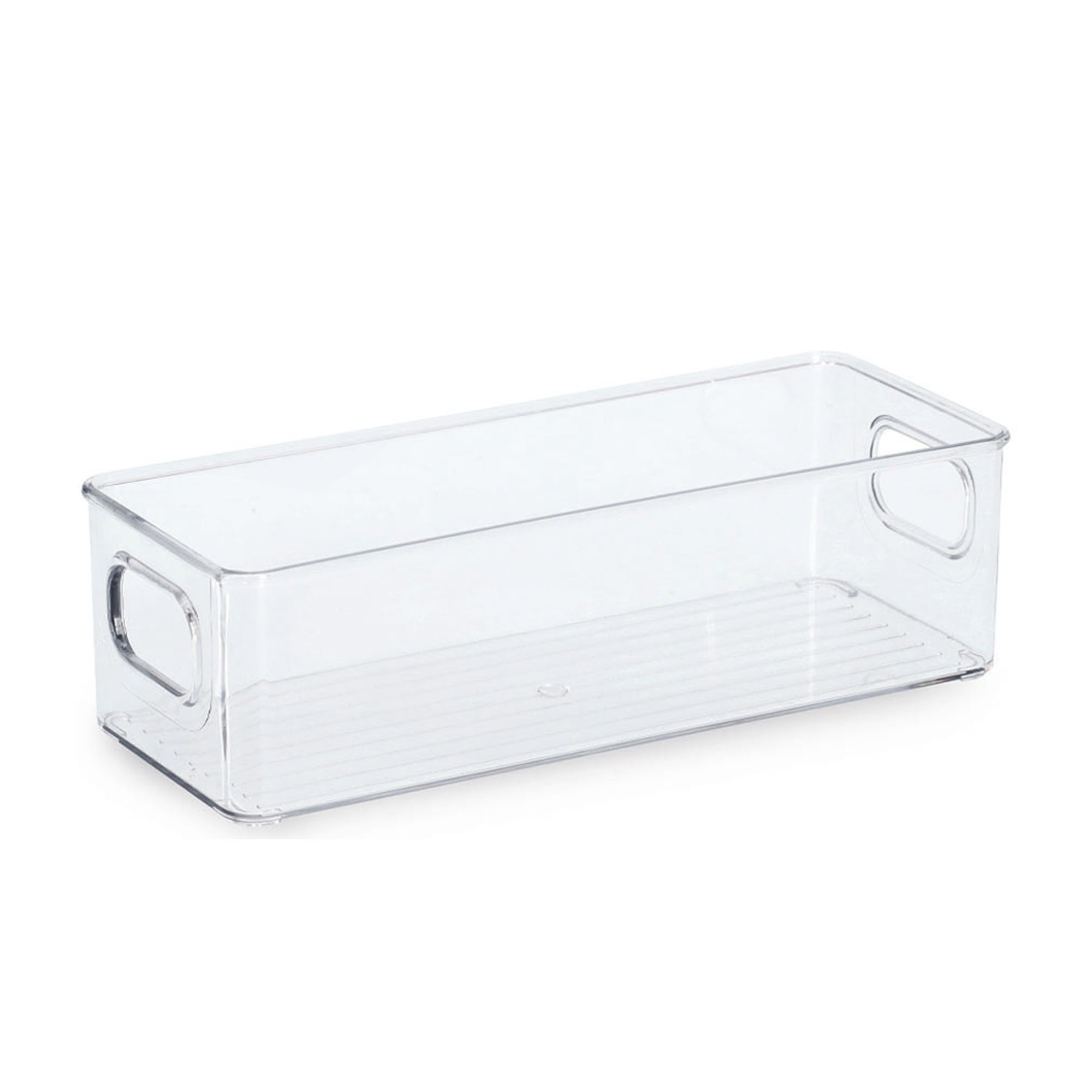 Zeller Aufbewahrungsbox; Farbe transparent; Material Kunststoff; Maße ca. 25,5 × 9,5 × 7,6 cm.