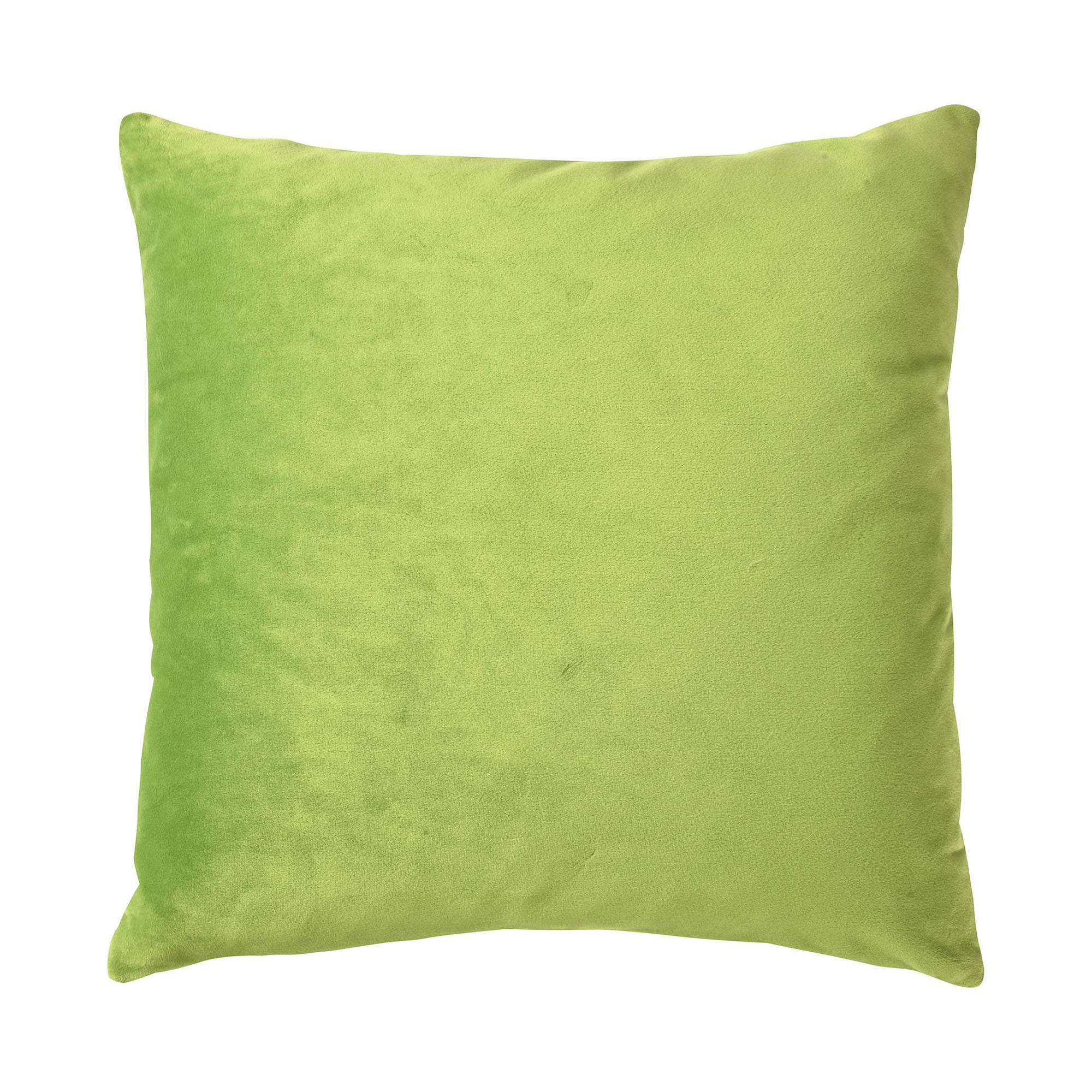 Kissenhülle Smooth in Grün, 40 × 40 cm, frontal freigestellt mit einfarbiger samtig wirkender Oberfläche.