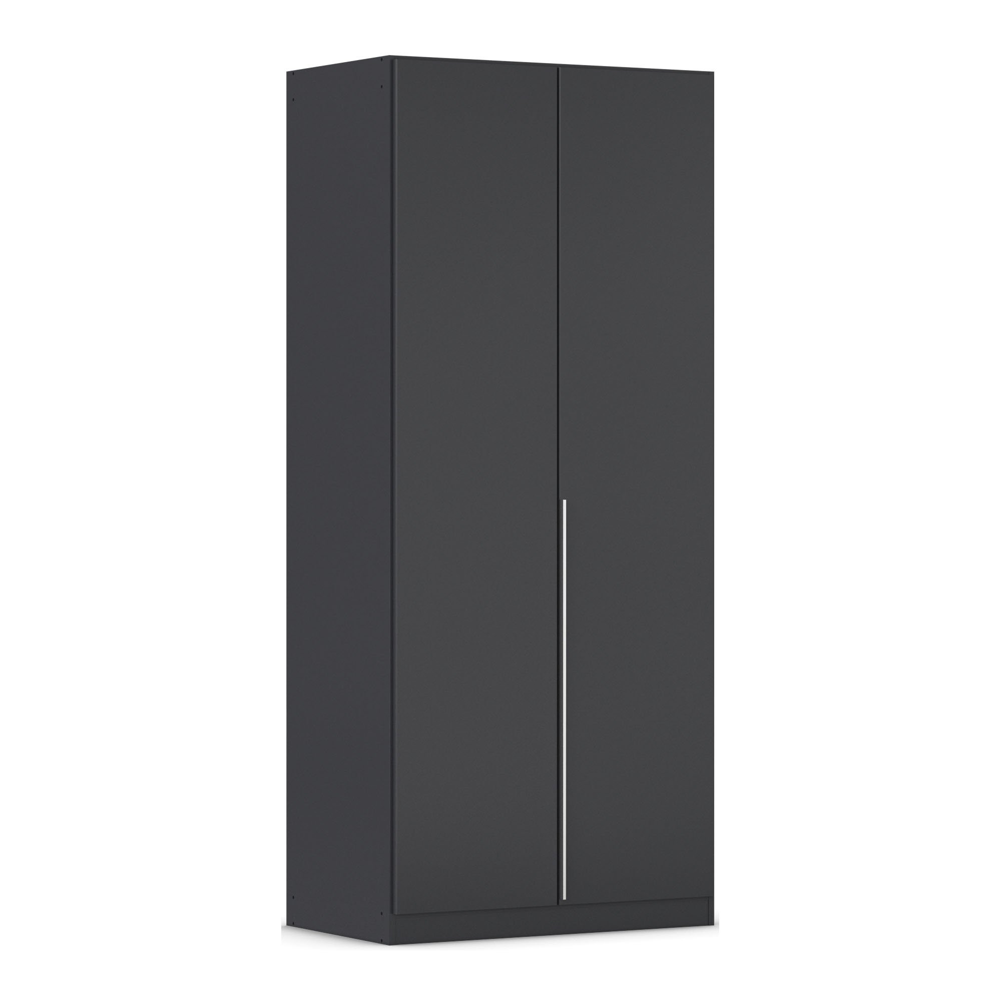 Drehtürenschrank 2-türig grau metallic