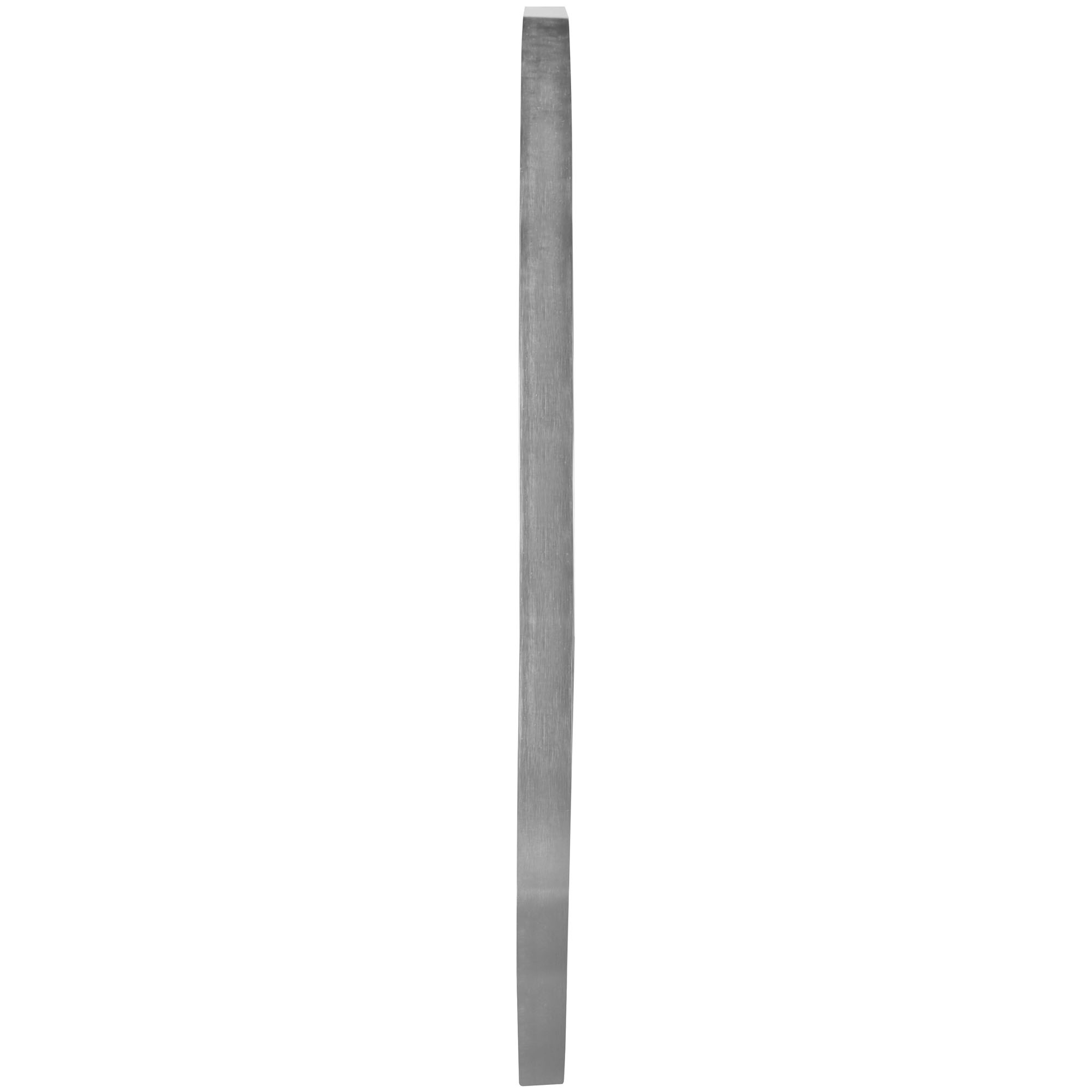Spiegel Britta in Silber, in schmaler Seitenansicht, sodass Rahmenprofil und Tiefe erkennbar sind; Maße ca. 70 x 170 x 2,8 cm.