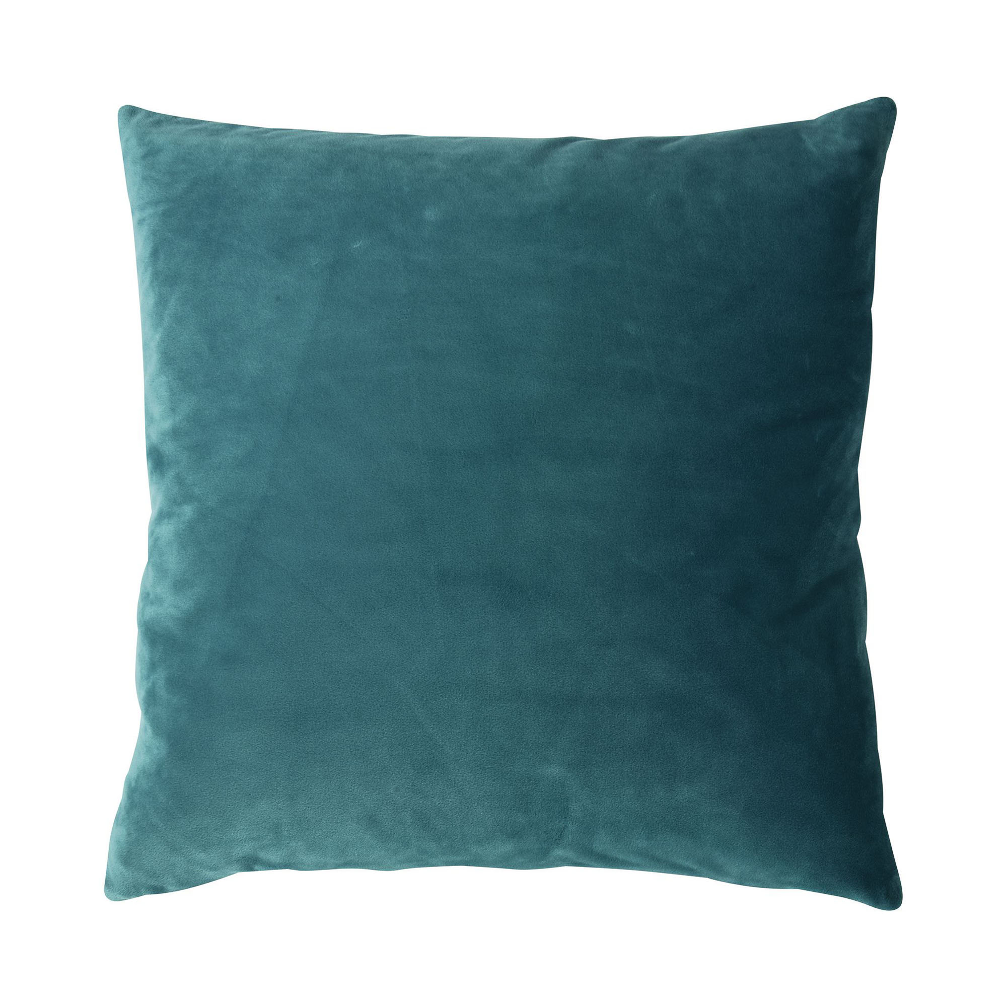 Kissenhülle Smooth in Smaragdgrün, 40 × 40 cm, frontal freigestellt mit einfarbiger samtig wirkender Oberfläche.