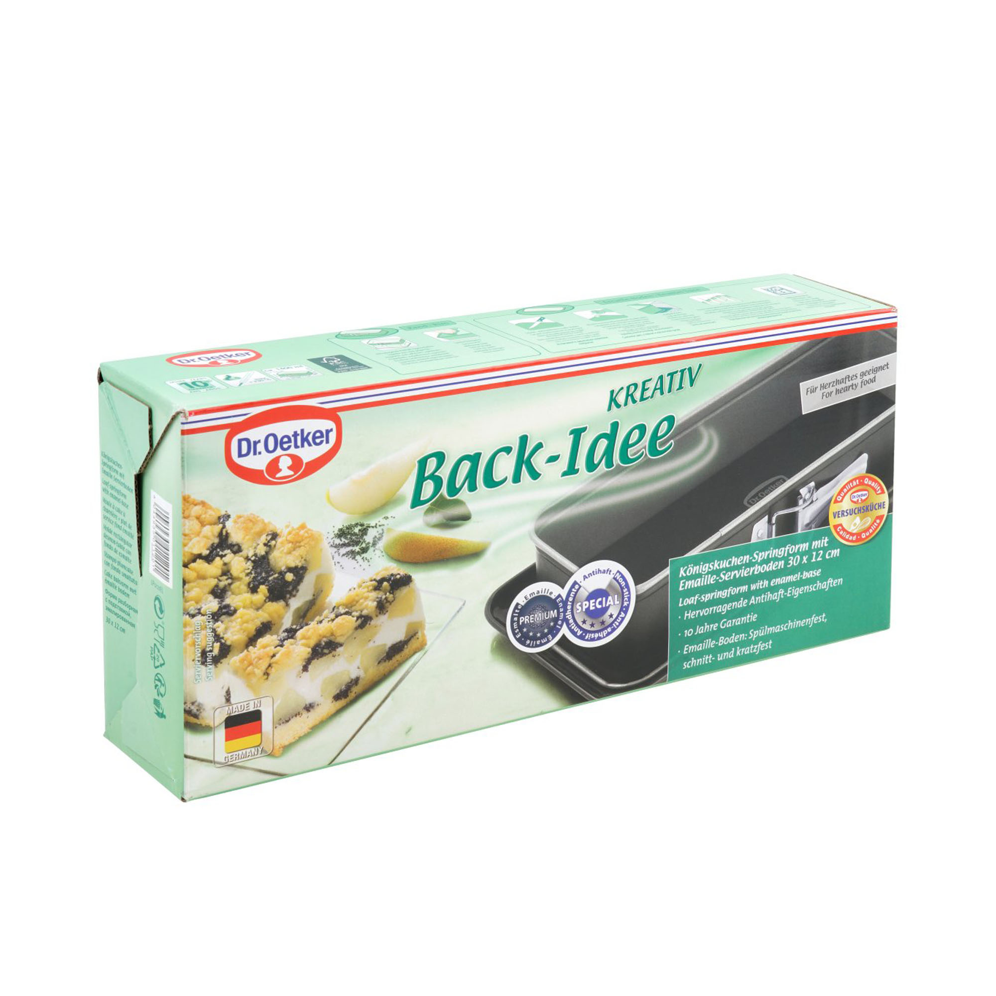 Verpackung der Königskuchen Springform 30x12 cm von Dr Oetker Back Idee