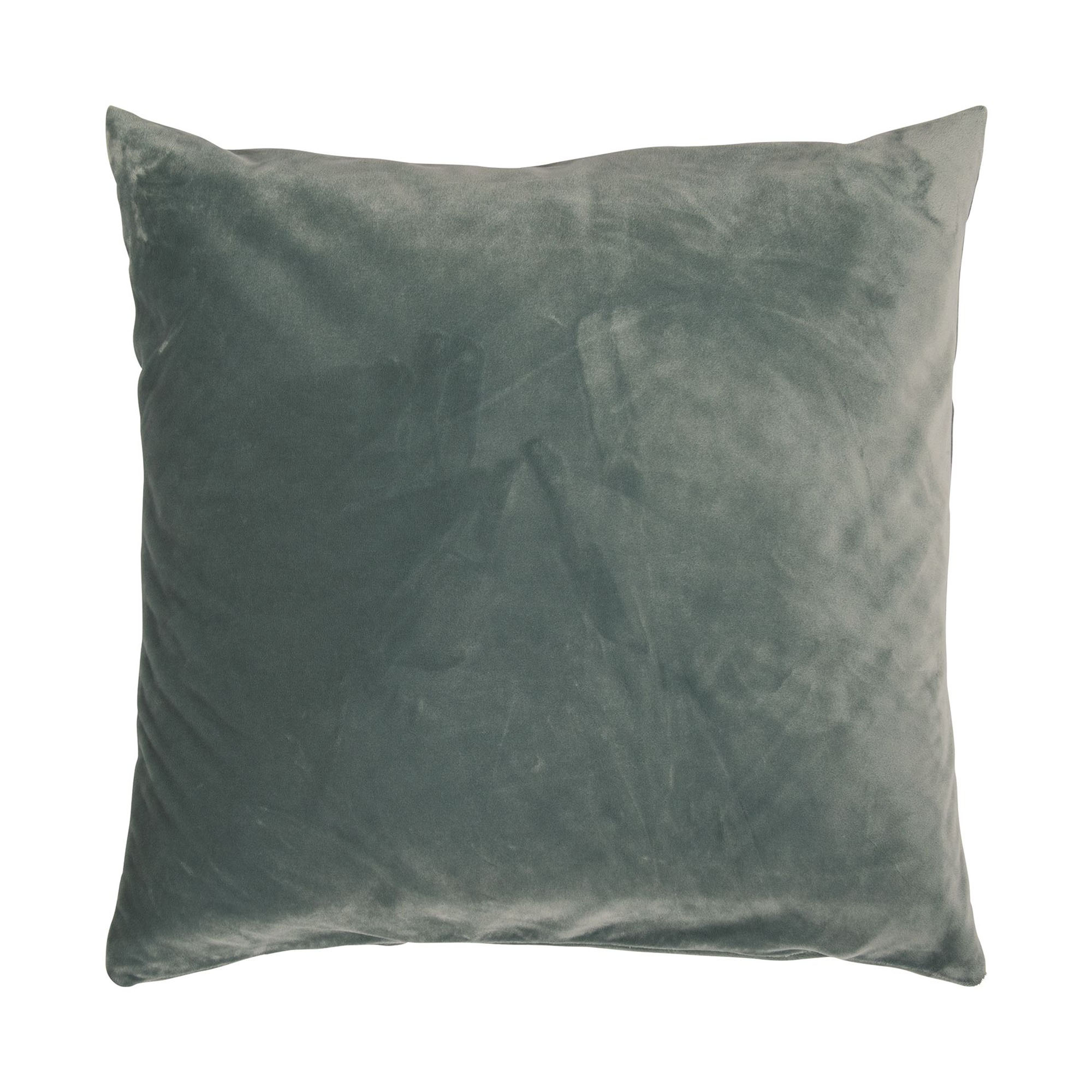 Kissenhülle Smooth in Salbeigrün, 50 × 50 cm, frontal freigestellt mit einfarbiger samtig wirkender Oberfläche.