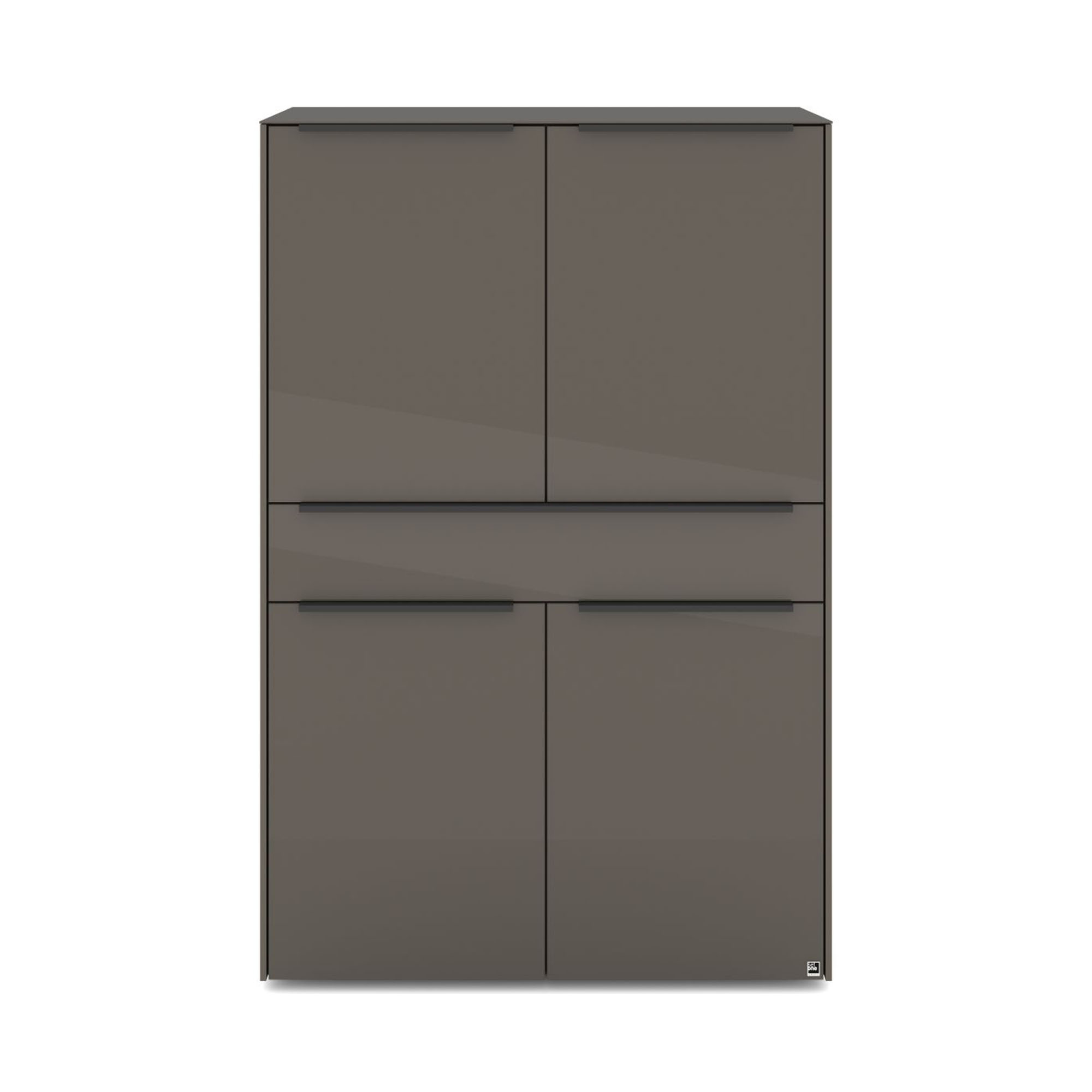 Highboard Set One Reno in Anthrazit glanz 92x140x42 cm