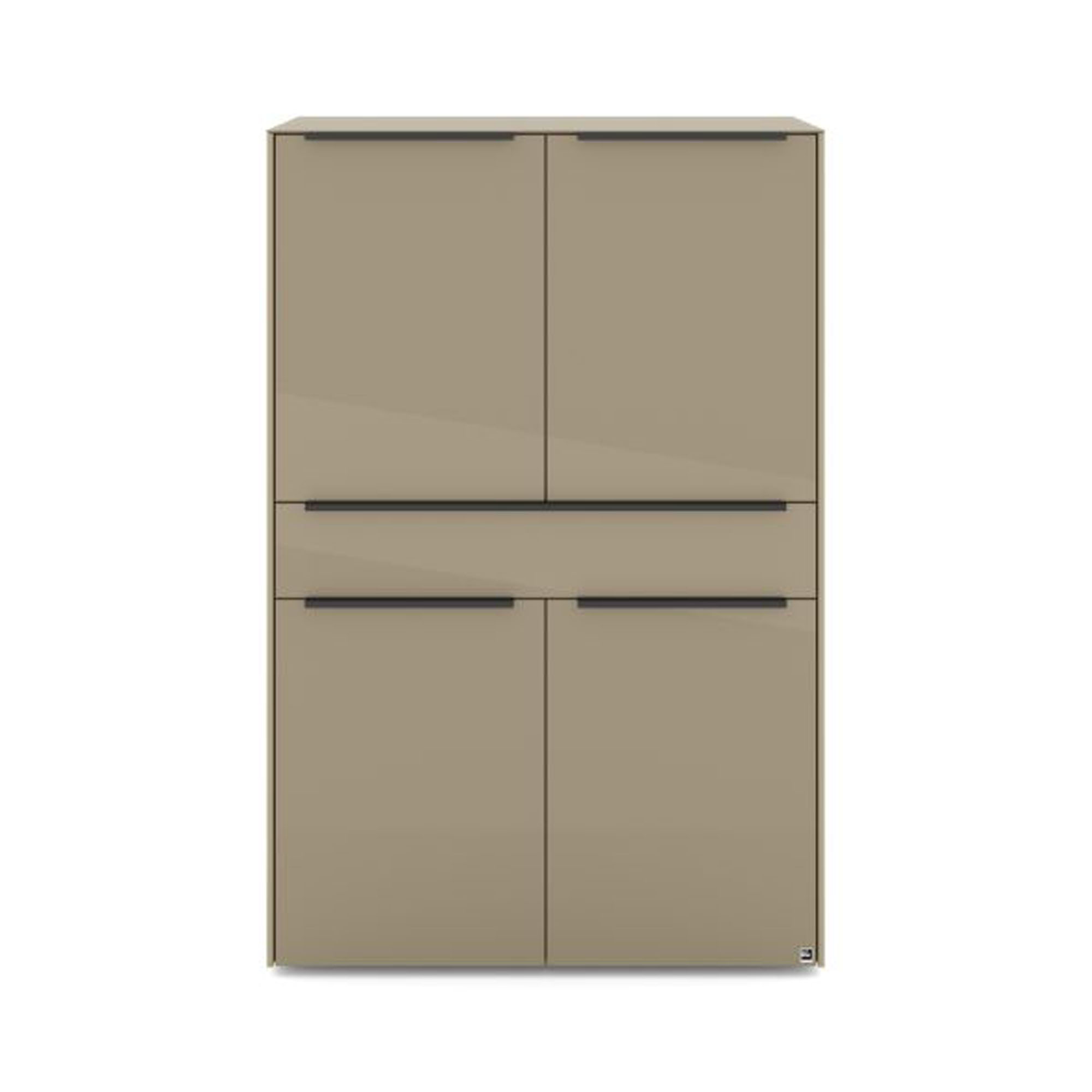 Highboard Set One Reno in Taupe glanz 92x140x42 cm
