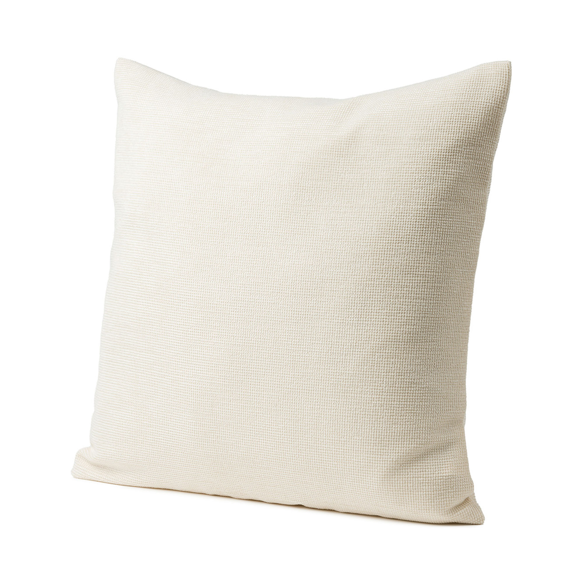 Quadratische Kissenhülle Modell Lena in Creme, ca. 50 × 50 cm.