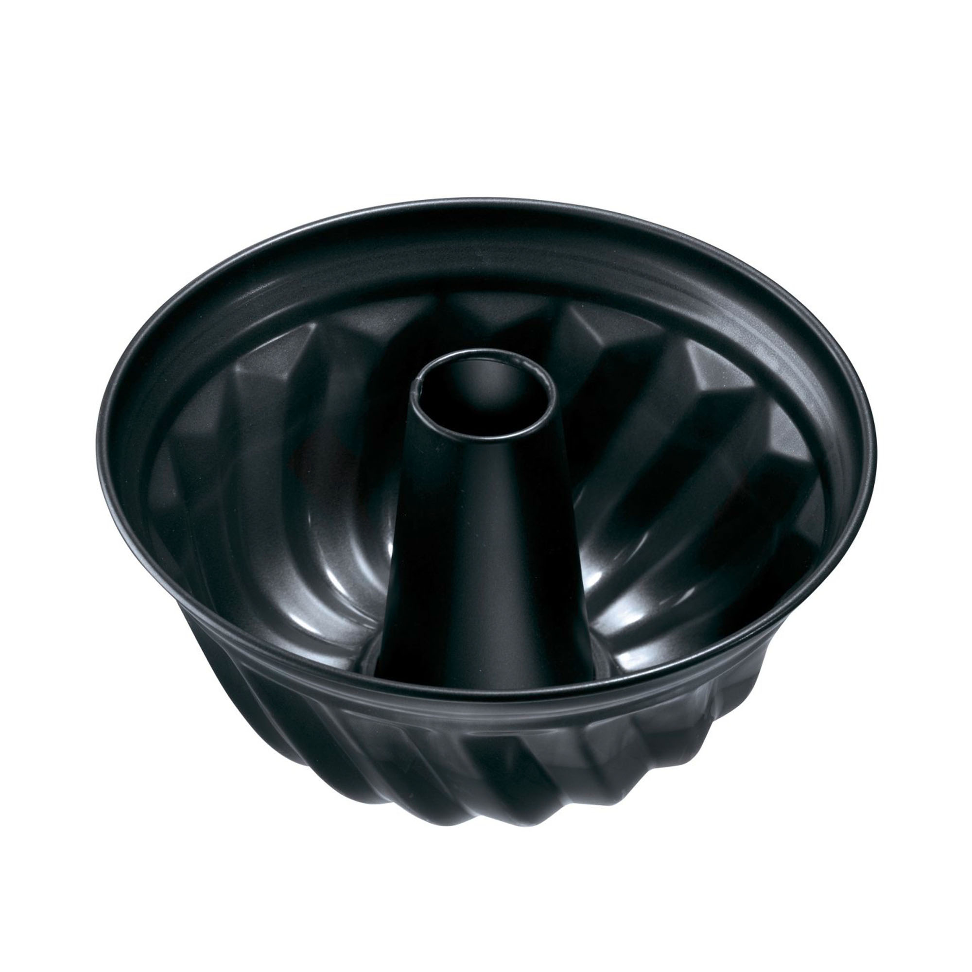 Schwarze Gugelhupfform 22 cm mit Mittelrohr