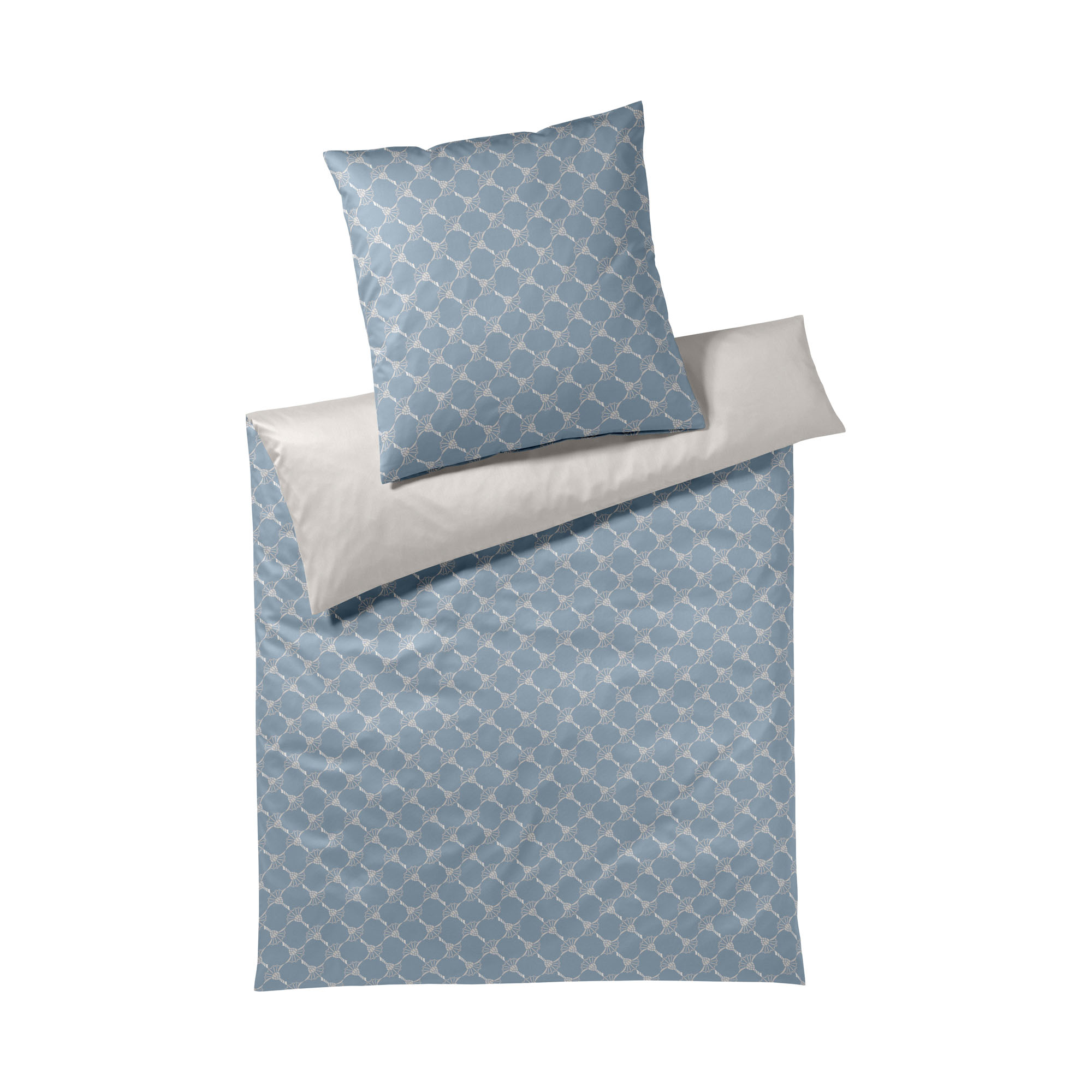 JOOP Bettwäsche in Blau mit feinem geometrischem Allover Muster