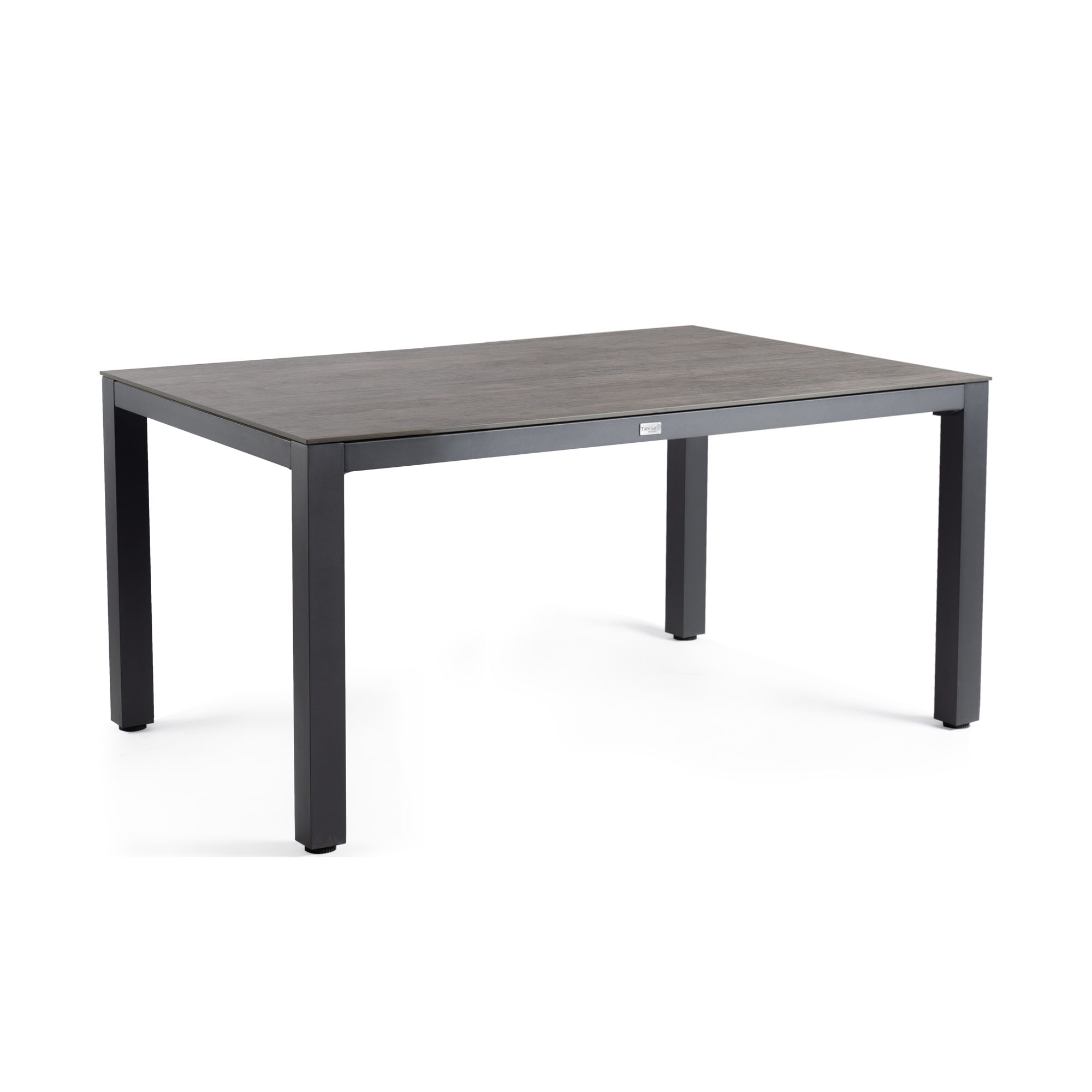 Gartentisch mit Aluminiumgestell in Charcoal-Farbe und Tischplatte in Forest Grey