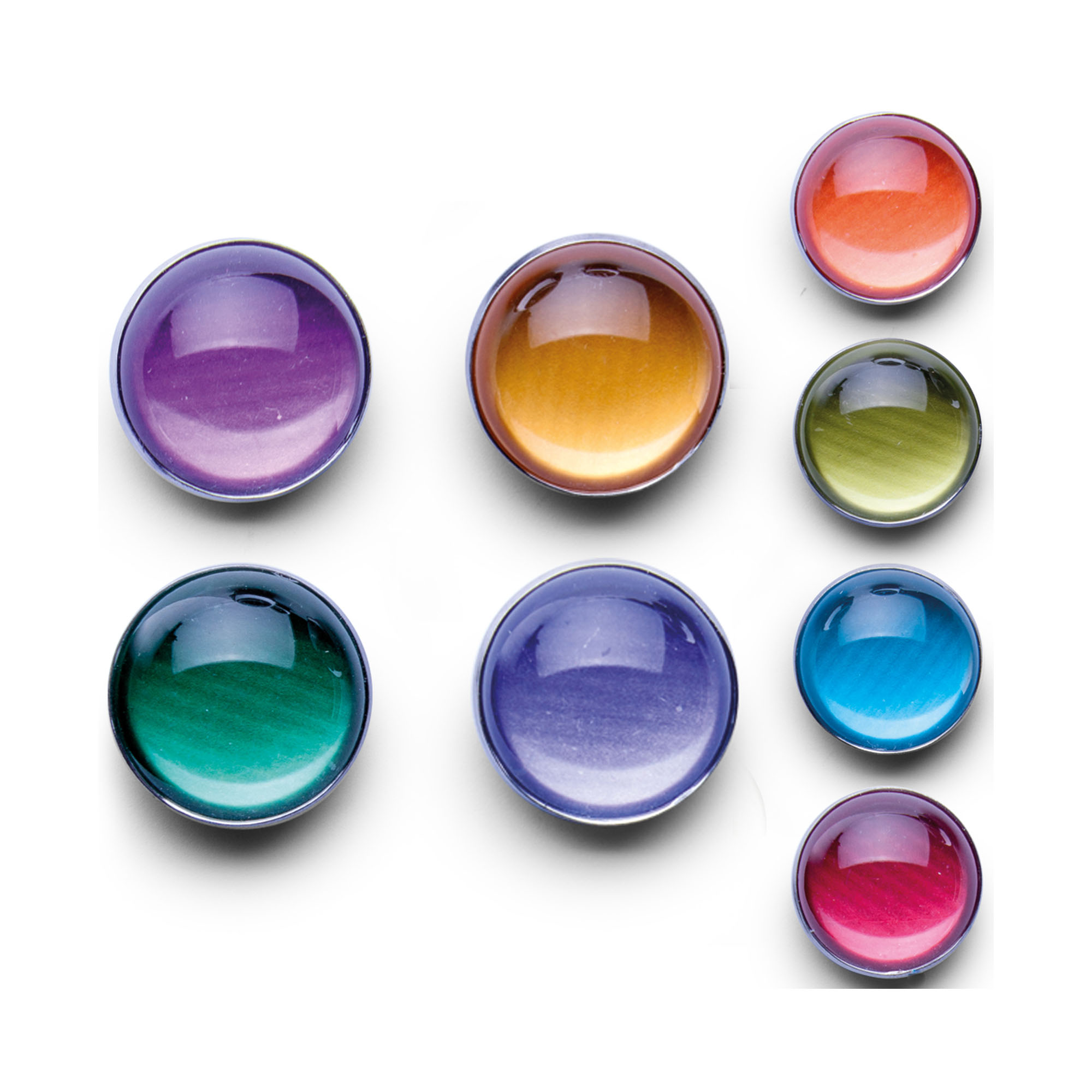 Zeller Magnet-Set "Color" 4tlg.; Farbe sortiert; Material Kunststoff, Magnet (NEODYM); Ausführung: 4-tlg.; Maße ca. D 2,5 cm.