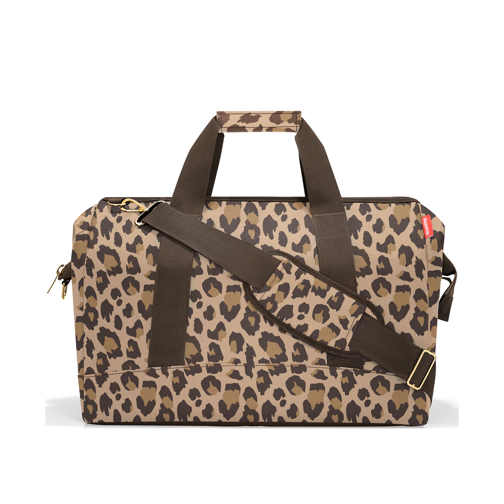 Große Reisetasche von Reisenthel mit Leopardenprint und verstellbarem Schultergurt