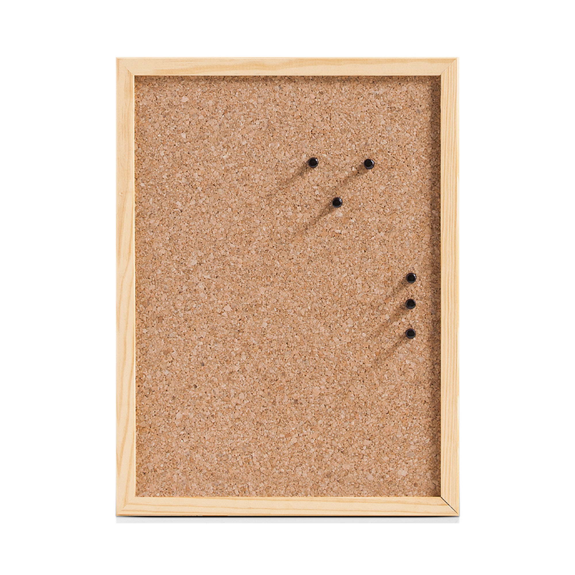 Zeller Pinboard; Farbe natur; Material Kork/Kiefer; Maße ca. 30 × 40 cm.