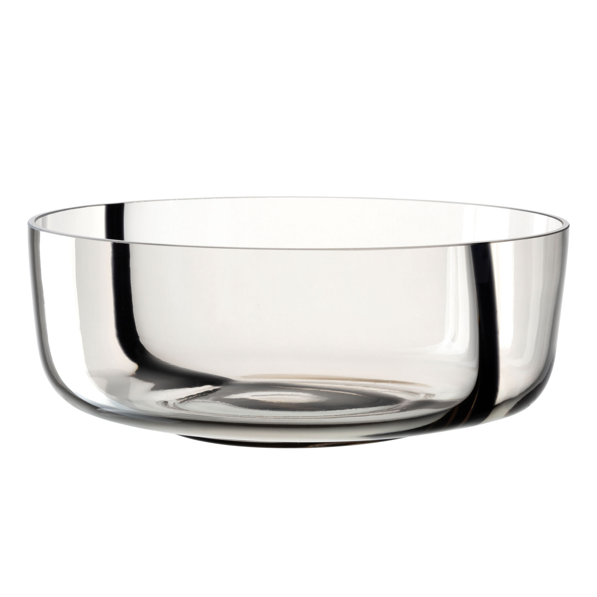 Große transparente Glasschale in schlichter runder Form