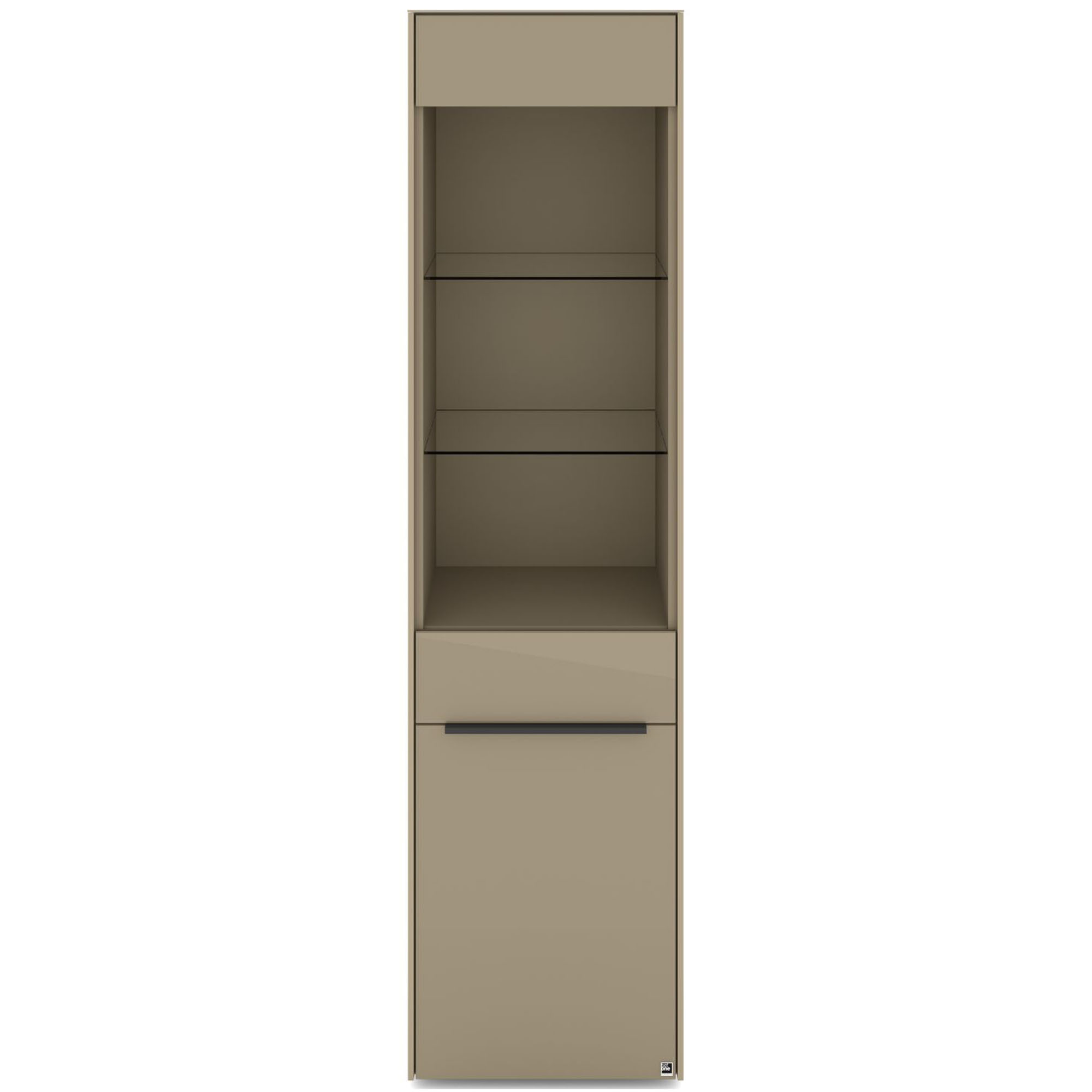 Vitrine Set One Reno in Taupe glanz 48x185x42 cm