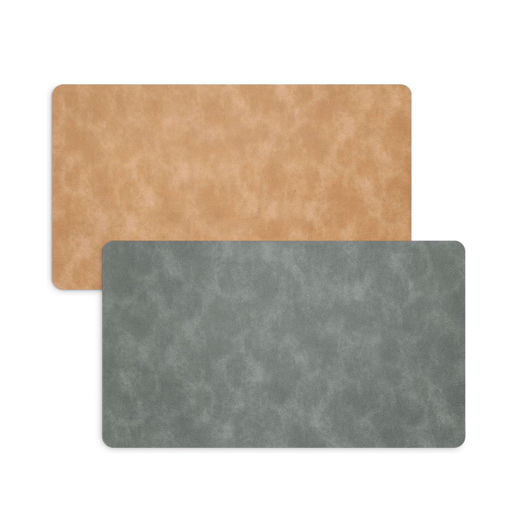 Alternative Ansicht: Zeller Schreibtischunterlage; Farbe hellbraun; Material Kunstleder; Maße ca. 70 × 40 cm.