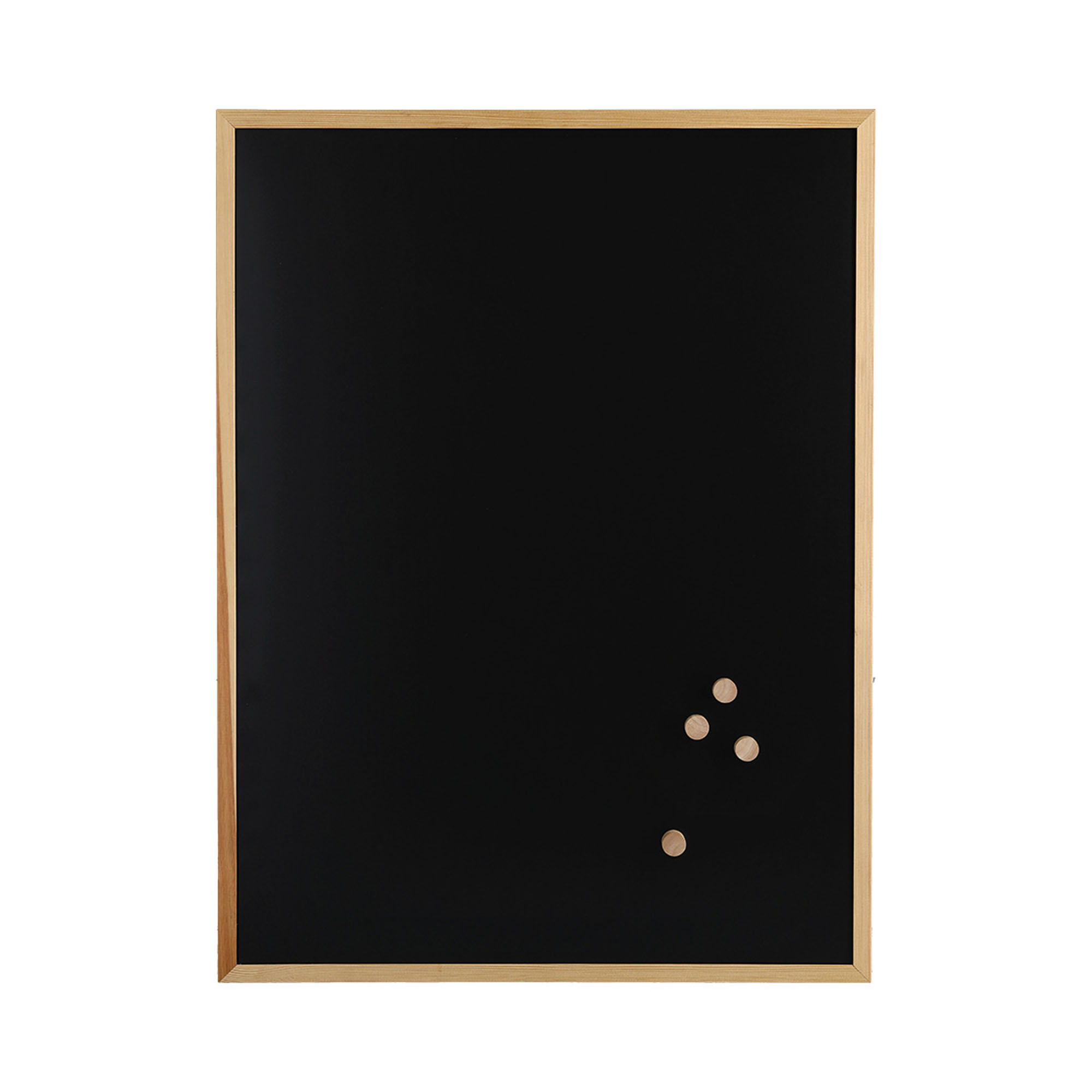 Zusätzliche Ansicht: Zeller Kreide-/Magnettafel; Farbe schwarz/natur; Material Metall/Kiefer; Maße ca. 60 × 80 cm.