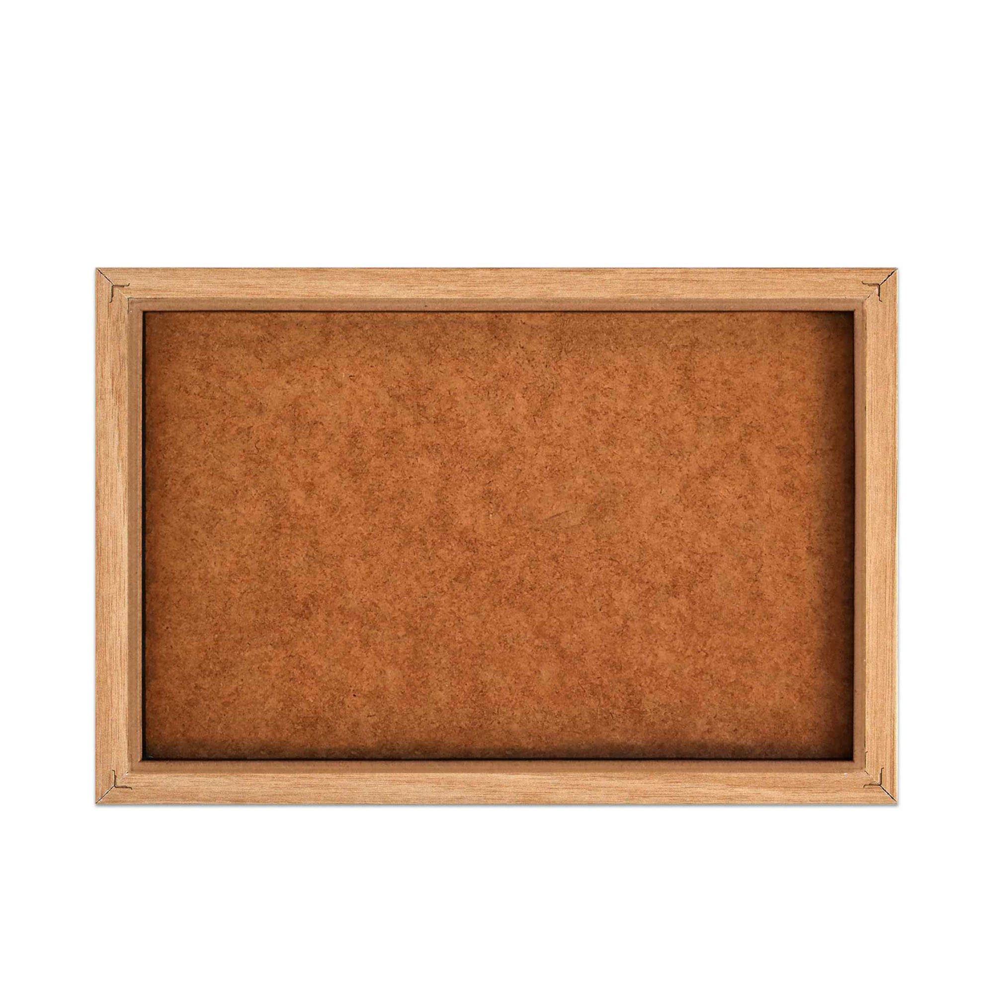 Rückansicht des Wandbilds „Inhale Exhale“, 20 × 30 cm; sichtbar sind Rückwand und rückseitige Konstruktion.
