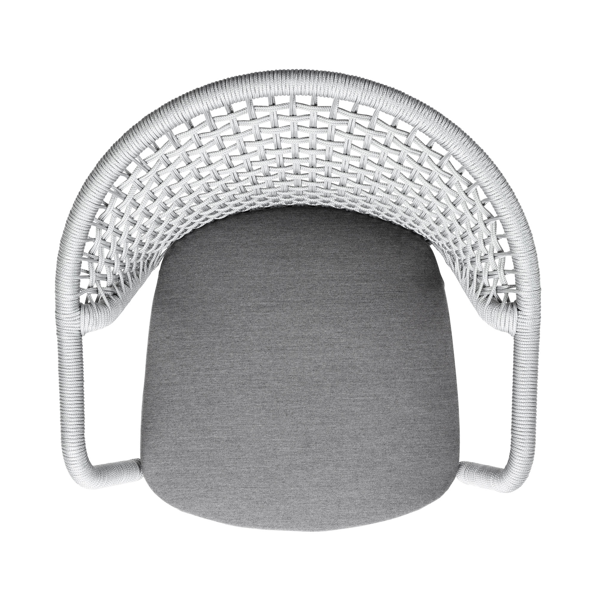 Stapelsessel Alu String-Flex white-grey / anthracite inkl. Sitzpolster