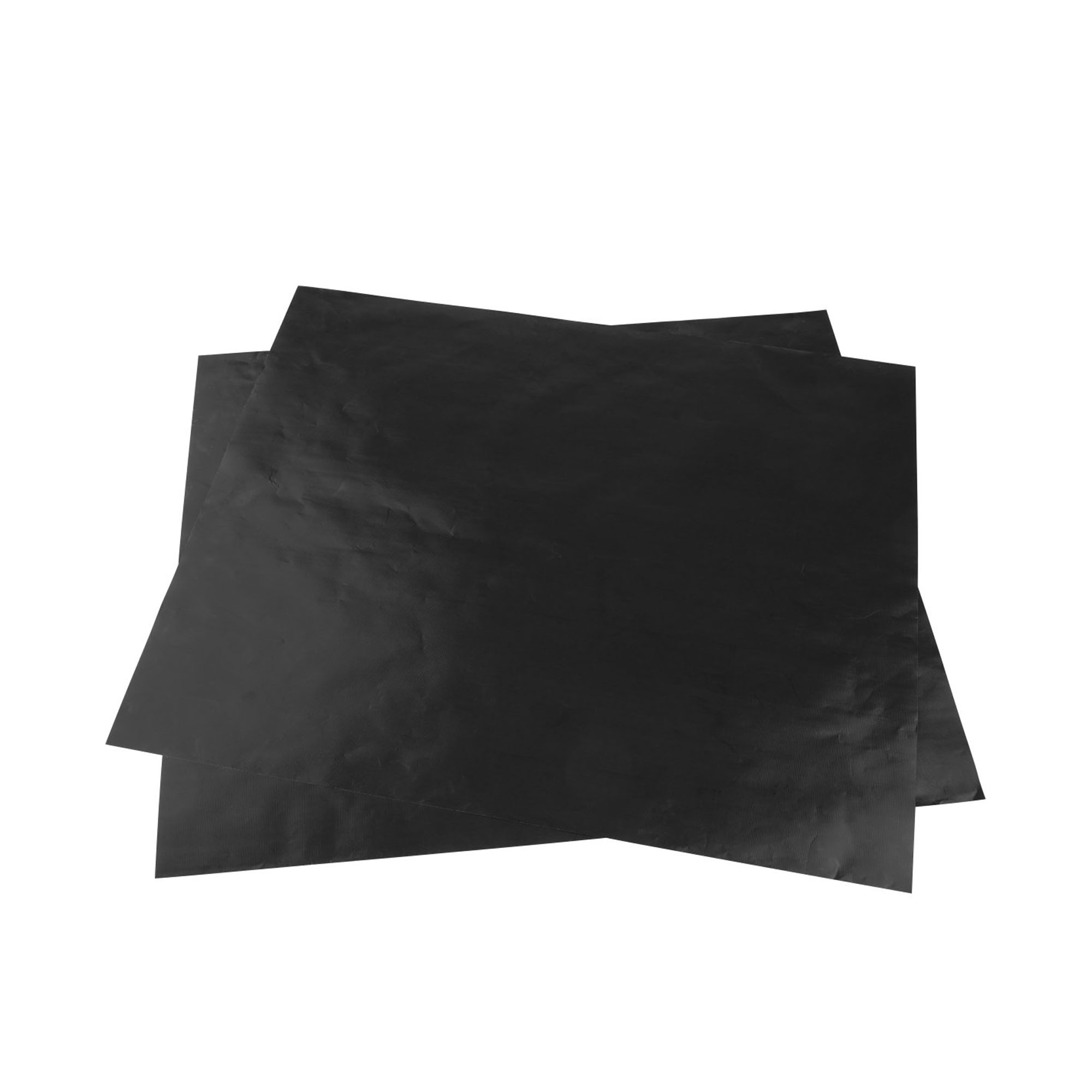 Mehrere schwarze Dauerbackfolien flach ausgelegt