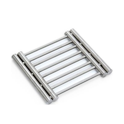 Alternative Ansicht: Zeller Topfuntersetzer ausziehbar; Farbe silber; Material Edelstahl; Maße ca. 23-38 × 20 × 2 cm.