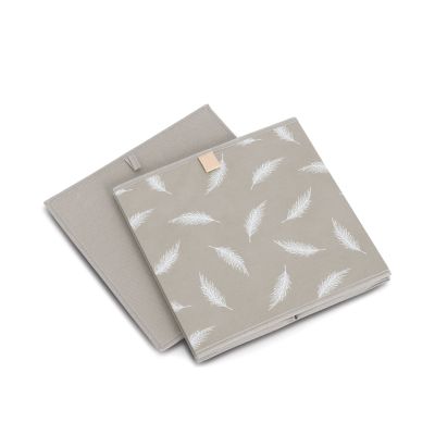 Weitere Produktansicht: Zeller Aufbewahrungsbox "Feather"; Farbe taupe; Material Vlies; Maße ca. 32 × 32 × 32 cm.