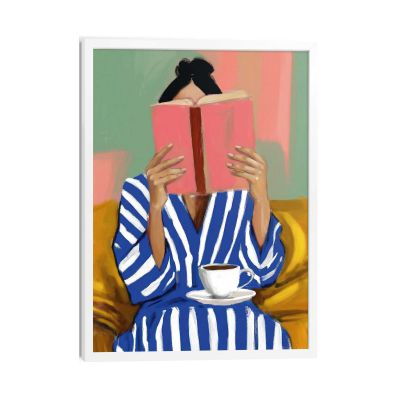 Frontansicht des Wandbilds „Coffee Break“ in Mehrfarbig, Größe 50 × 70 cm; das vollständige Motiv ist zu sehen.