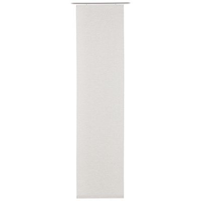 Schiebevorhang Modell Coby in Taupe, hängend dargestellt, ca. 60 × 245 cm.