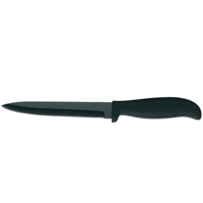 Küchenmesser mit schwarzer Klinge und ergonomischem schwarzen Griff