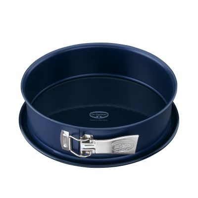 Runde Springform 26 cm aus Emaille mit Servierboden und Spannverschluss von Dr Oetker