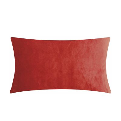 Kissenhülle Smooth in Rot, 25 × 50 cm, frontal freigestellt mit einfarbiger samtig wirkender Oberfläche.