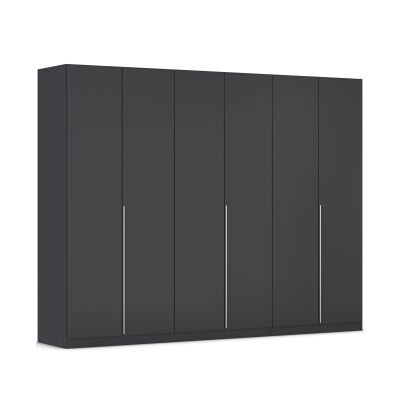 Drehtürenschrank 6-türig grau metallic