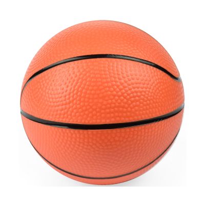 Drei Mini-Bälle für Basketball, Fußball und American Football, mit dem orangefarbenen Mini-Basketball einzeln gezeigt.