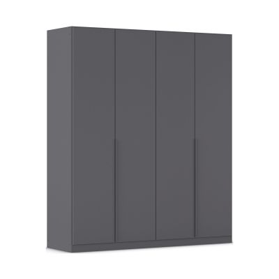 Drehtürenschrank 4-türig grau metallic