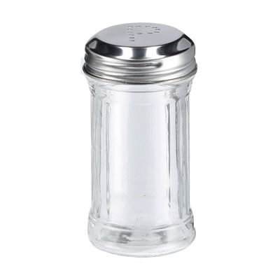 Alternative Ansicht: Zeller Salz-/ Pfefferstreuer-Set; Farbe transparent; Material Glas/Edelstahl; Ausführung: 2-tlg.; Maße ca. D 5 × 9,5 cm.