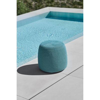 Sitzpouf in turquoise