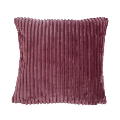 Quadratisches Komplettkissen Modell Cord in Beere, ca. 50 × 50 cm.