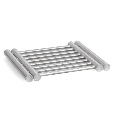 Zusätzliche Produktansicht: Zeller Topfuntersetzer ausziehbar; Farbe silber; Material Edelstahl; Maße ca. 23-38 × 20 × 2 cm.
