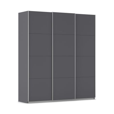 Schwebetürenschrank 3-türig grau metallic