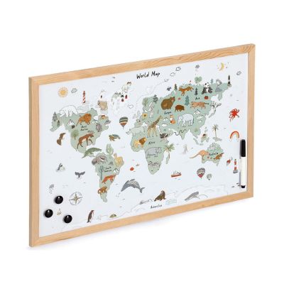 Zeller Magnet-/Schreibtafel; Farbe natur; Material Metall/Kiefer; Maße ca. 60 × 40 cm.