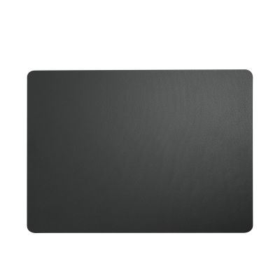 Tischset der Serie Leather Optic, Farbe Anthrazit matt; rechteckig ausgelegt, Oberflächenstruktur sichtbar.