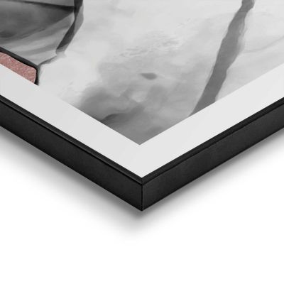 Detailaufnahme einer Ecke des Wandbilds „Fresh Beauty“, 50 × 70 cm; Oberfläche, Kante und Materialstärke sind sichtbar.