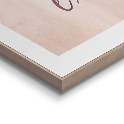 Detailaufnahme einer Ecke des Wandbilds „Inhale Exhale“, 20 × 30 cm; Oberfläche, Kante und Materialstärke sind sichtbar.