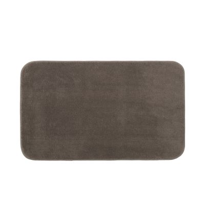 Rechteckiger Badteppich Modell RIO Premium in Taupe, ca. 50 × 70 cm.