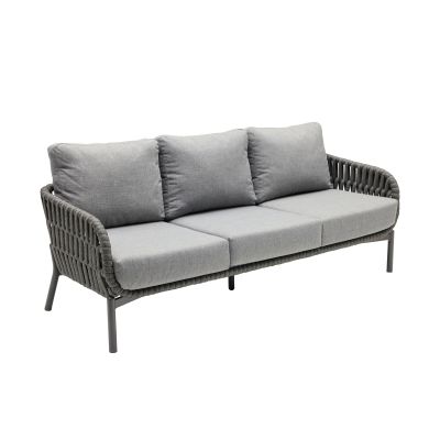 Loungesofa mit Sitz und Rückenpolstern in schräger Vorderansicht