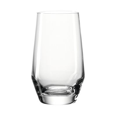 Schlankes Longdrinkglas aus klarem Glas mit stabilem Boden