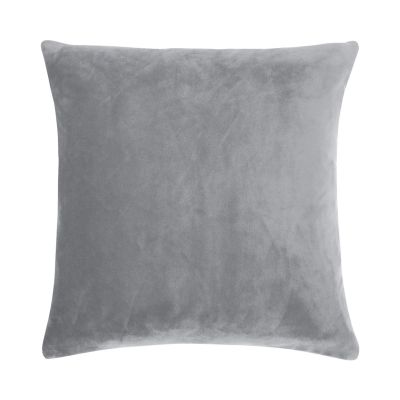 Kissenhülle Smooth in Hellgrau, 40 × 40 cm, frontal freigestellt mit einfarbiger samtig wirkender Oberfläche.