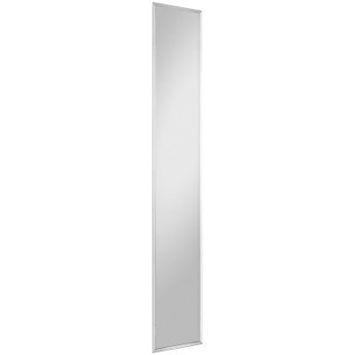 Facettenspiegel Rosi, freigestellt in vollständiger Ansicht; zu sehen ist die rechteckige Facettenspiegel-Fläche mit abgeschrägter Spiegelkante; Maße ca. 25 x 160 x 0,4 cm.