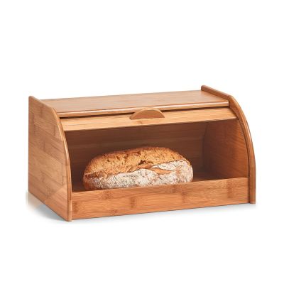 Alternative Ansicht: Zeller Rollbrotkasten; Farbe natur; Material Bambus; Maße ca. 40 × 26 × 20 cm.
