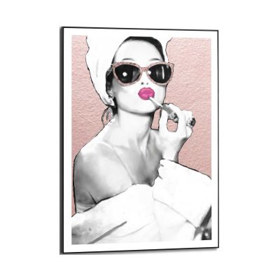 Frontansicht des Wandbilds „Fresh Beauty“ in Rosa, Größe 50 × 70 cm; das vollständige Motiv ist zu sehen.