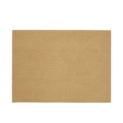 Tischset der Serie Sisal Rough, Farbe Gelb; rechteckig ausgelegt, Oberflächenstruktur sichtbar.